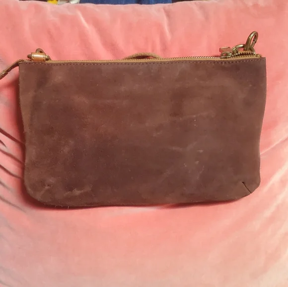 FOSSIL Hobo Shoulder Bag Purse Brown Leather & Suede Boho Festival - Picture 6 of 10